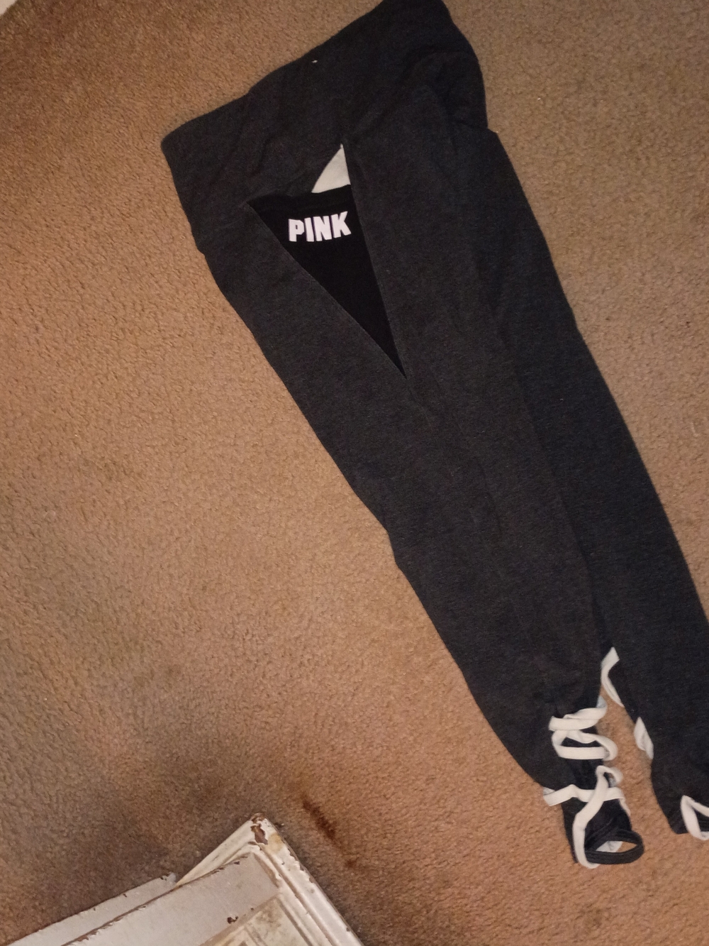 Vintage Y2K Victoria Secret Pink Strappy Leggings Yoga VS M